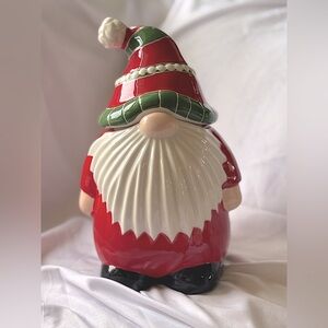 🎄 Pier 1 Ceramic Gnome Cookie Jar 🎄